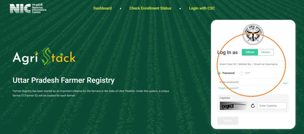 PM Kisan Former Registry